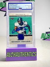 CHAD OWENS SIGNED 2005 UPPER DECK ROOKIE DEBUT CARD SATURDAY SWATCHES PSA HAWAII. rookie card picture