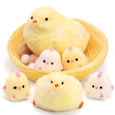 6Pcs Taba Handmade Squishy Chick Toys Stress Relief Squeeze Toy. Cute Sensory...