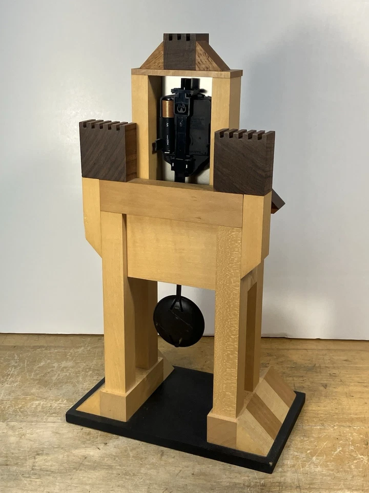 Vintage ITALIAN POSTMODERN MEMPHIS 80S Mantle CLOCK BY PIRONDINI arti mestieri - Image 4 of 4