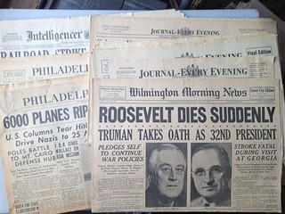 NINE 1937 1960 Wilmington DE Front Pages Philadelphia Newspapers
