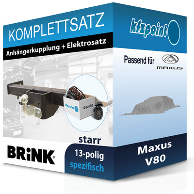 BRINK Anhängekupplung starr und ECS E-Satz 13polig für Maxus V80 01.2016-jetzt