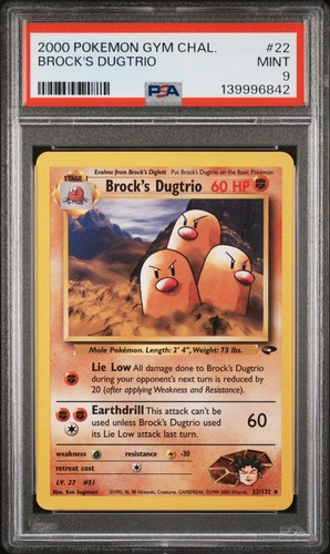 Brock's Dugtrio (Unlimited) graded PSA 9 for sale on eBay