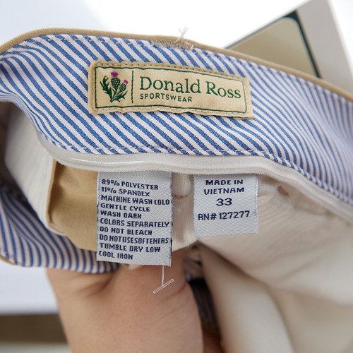 Donald Ross The Walker Short Golf Khaki Men's 33 NWT - Picture 5 of 5