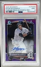 Kevin McGonigle 2025 Bowman Chrome Purple Refractor 1st RC Auto 43/250 PSA 9