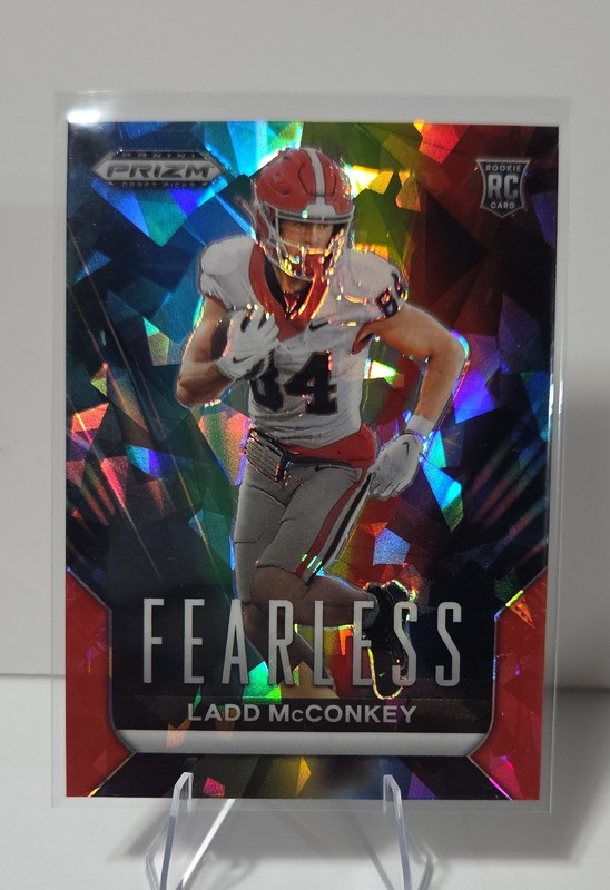 2024 Panini Prizm Draft Picks - Fearless Ladd McConkey #F-LM Red Ice Prizm (RC)