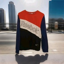 Reebok Sweatshirt Youth XXL 18 Colorblock Logo Long Sleeve