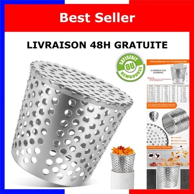 Crapaudine gouttière anti-feuilles acier inoxydable 75-90 mm KOVSGQ - Photo 1/4