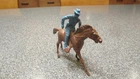 VINTAGE MARX FORT APACHE PLAYSET LONG COAT CAVALRY ESCORT SOLDIER & HORSE