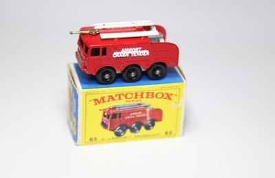 Matchbox Lesney No 63 Fire Crash Tender in OVP - Near Mint Vintage
