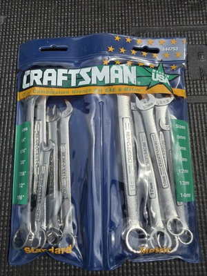 #ad Rare Sears Craftsman Usa Nos 12pc Combination Wrench Set SAE Metric 44753 $99.00