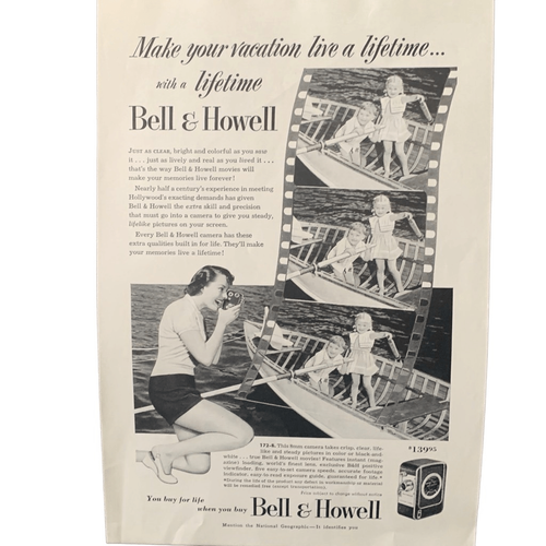 Vintage 1951 Bell & Howell Camera Vacation Lives A Lifetime Ad Advertisement - Picture 4 of 4