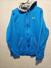Womens Blue Under Armour Full Zip Hooded Sweatshirt Lg/G.