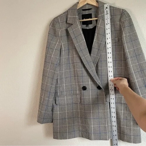Madewell Blazer Womens Small Caldwell Double Breasted in Palmyra Plaid - Picture 5 of 7