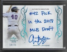 2018 Leaf Trinity Inscription GRANT LAVIGNE Platinum Prism Auto RC 2/25 Rockies