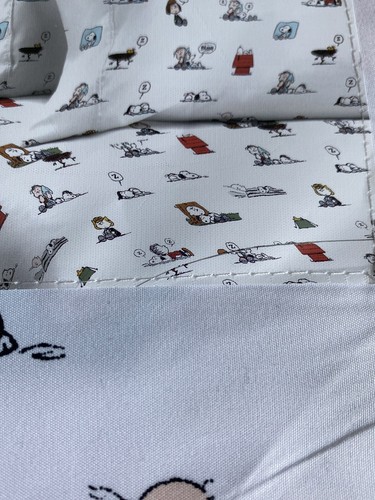 Peanuts Snoopy Woodstock Charlie Brown Linus Sally TWIN Size Soft Sheet Set NEW - Picture 6 of 12