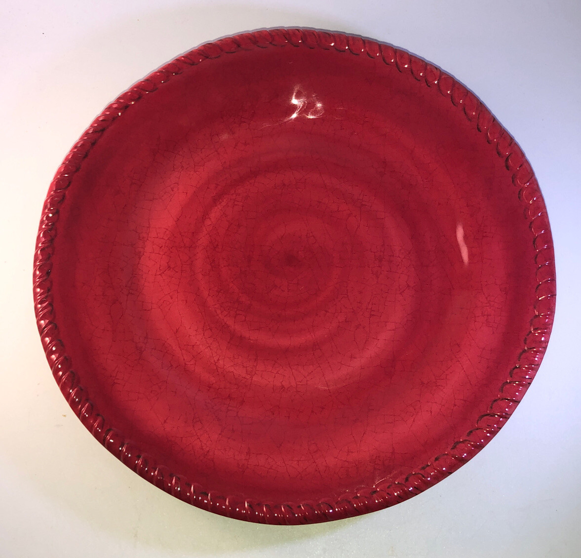 Pier Imports Red/Maroon 11” Melamine Dinner Plate Dishwasher