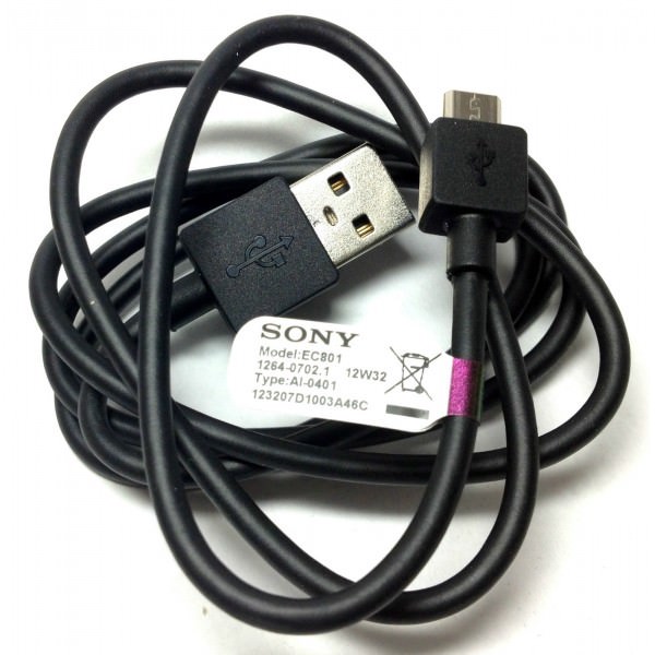 Mini Chargeur rapide - SONY - UCH20 - Micro USB 1.5A - Câble 1M - Noir