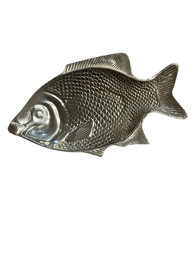 MCM Peltro a Forma di Pesce Vassoio da Servizio Piatto 11” Messico - Foto 4 di 10