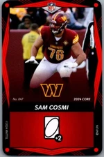 2024 Uno Elite NFL Base #47 Sam Cosmi Commanders Red