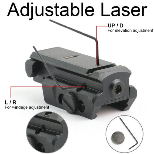 Tactical Red Green Blue Dot Laser Sight Low Profile 20mm Picatinny Rail Handgun - Picture 14 of 29