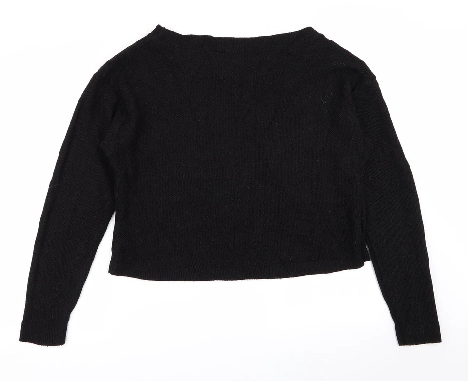 In the Style Womens Black Crew Neck Acrylic Blend Jumper Size 14 - Image 2 of 4