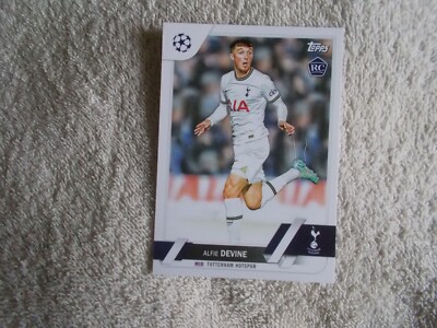 Topps CL 23 Soccer Football ''ALFIE DEVINE'' #129 Tottenham Trading Card RC