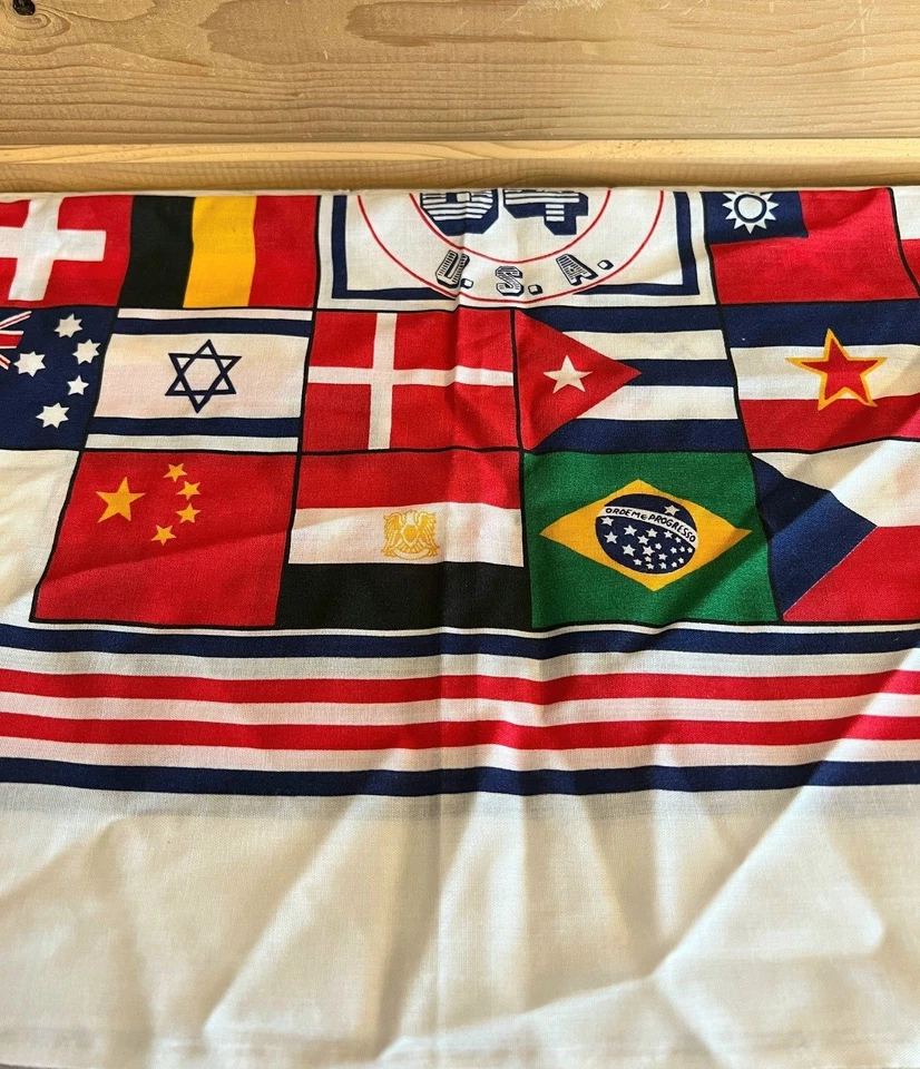 Bandana original de los Juegos Olímpicos Go For the Gold 1984 L.A. California vintage Foto 4 de 4