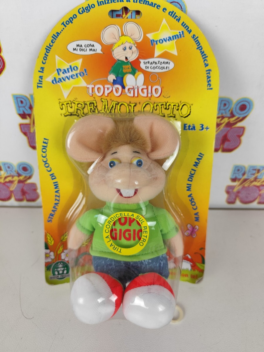 TOPO GIGIO tremolotto PELUCHE CORDICELLA (SROTOLATA) GIOCHI