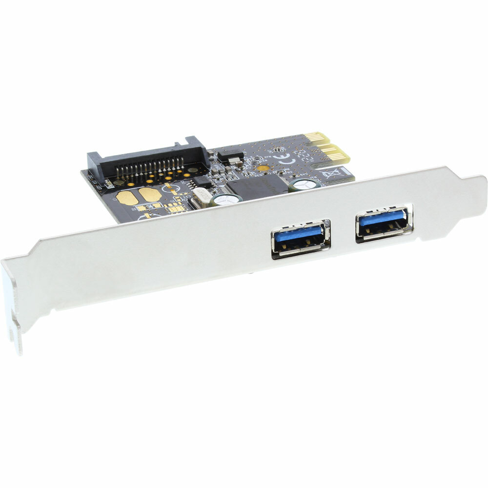 INL InLine® Scheda USB 3.0 aggiuntiva, 2x porte esterne, PCIe ( PCI-Express ),