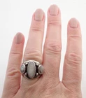 Vintage Navajo Mother of Pearl MOP Sterling Silver Band Ring Sz 7