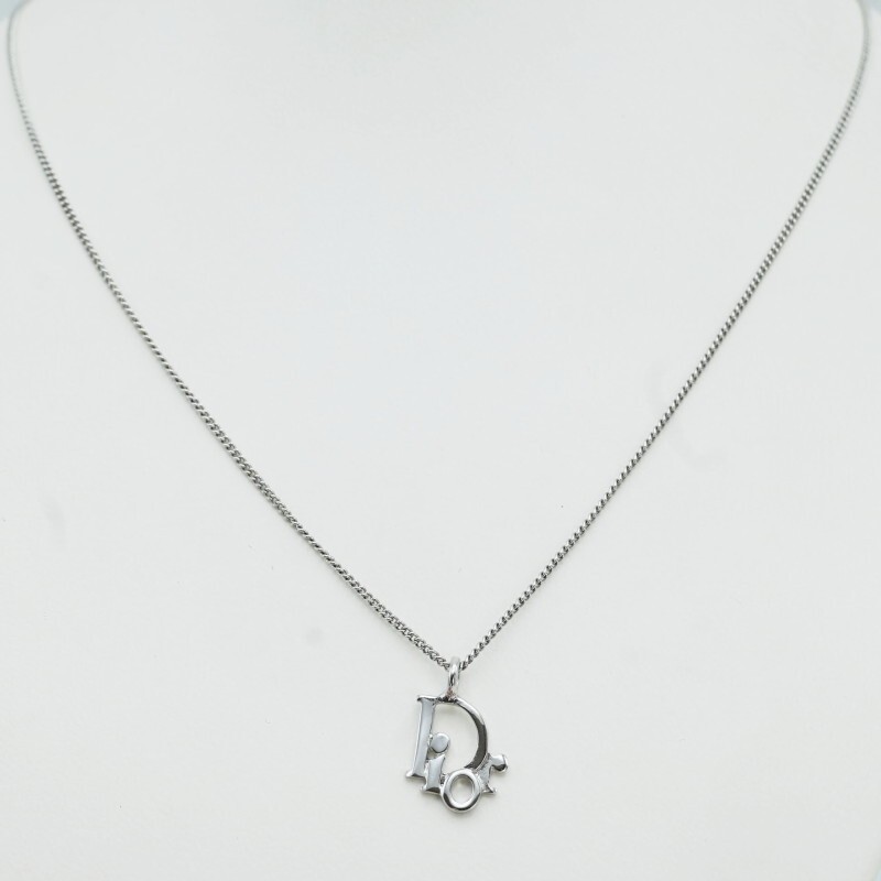 アクセサリー Christian Dior Logo silver necklace K02-k075 Christian Dior logo GP necklace silver | eBay