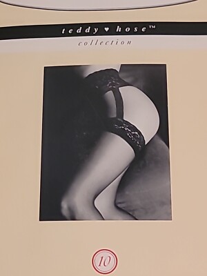 Pantyhose Lace EVAN-PICONE Teddy Hose Vintage Nude Size Small NEW Style 646