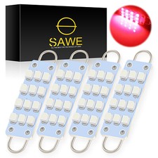 4x Sawe Red 44mm 211-2 212-2 578 12smd Rigid Loop Led Bulb For Trunk Door Lights