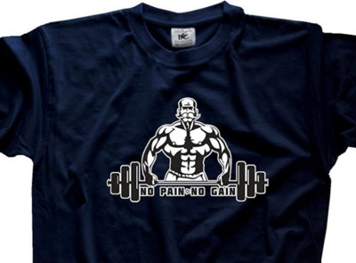 No Pain No Gain Gewichtheben Powerlifting Bodybuilder Kraftsport Hanteln T-Shirt