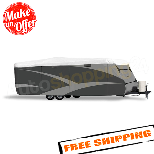 ADCO 36845 Designer Series Travel Trailer Cover, Gray w/White Roof, Up