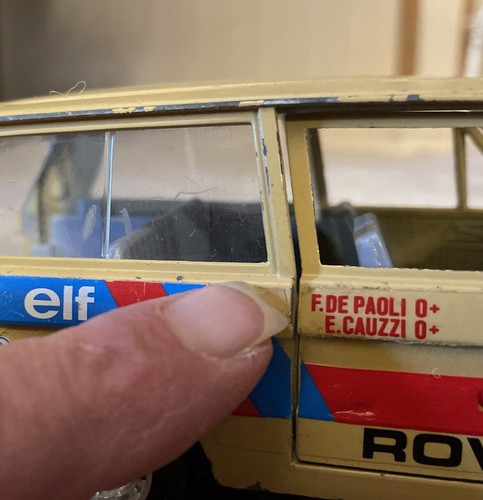Diecast Burago RANGE ROVER SAFARI Tan/ Brown ELF ROMBO 1:25 Italy - Picture 17 of 21
