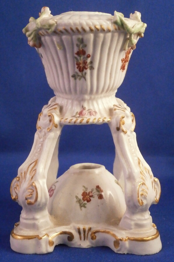 Rare 18thC Cozzi Porcelain Incense Burner Porzellan Potpourri Dish