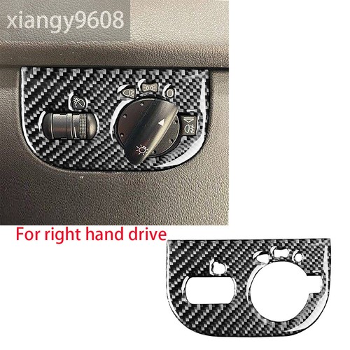 For Audi TT 8N 2001-06 RHD Inner Headlight Switch Button Panel Trim Carbon Fiber - Bild 1 von 9