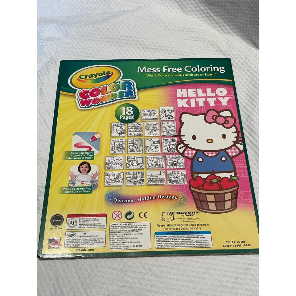 Crayola Color Wonder - Hello Kitty Mess Free Coloring Pad | eBay