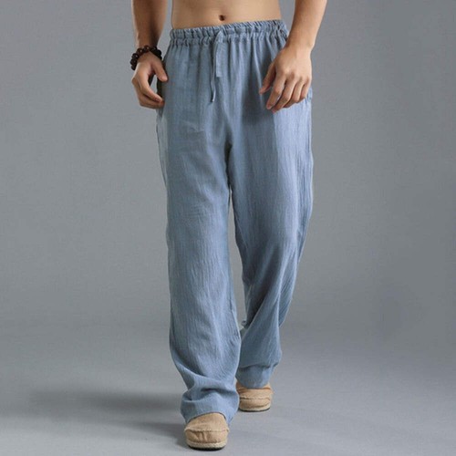 Men's Linen Casual Pants - Breathable Loose Casual Sports Wear - Picture 9 of 46