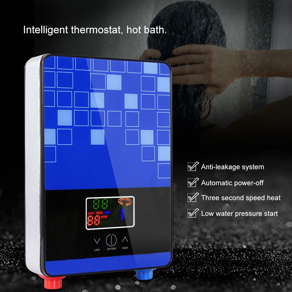 6500W Instant Hot Electric Water Heater Shower Home Camping Hot Water