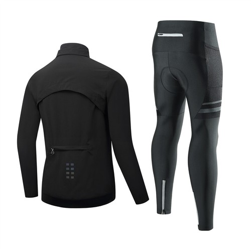 WOSAWE Herren Fahrrad Jacke Hose Leichte Winddichte Rennrad gepolsterte Tights - Bild 22 von 26