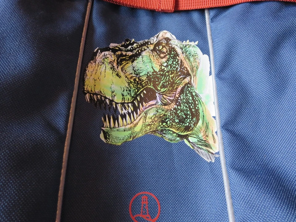 Lands End 儿童背包 恐龙 海军蓝 儿童书包 小背包 — 第 2/4 张图片