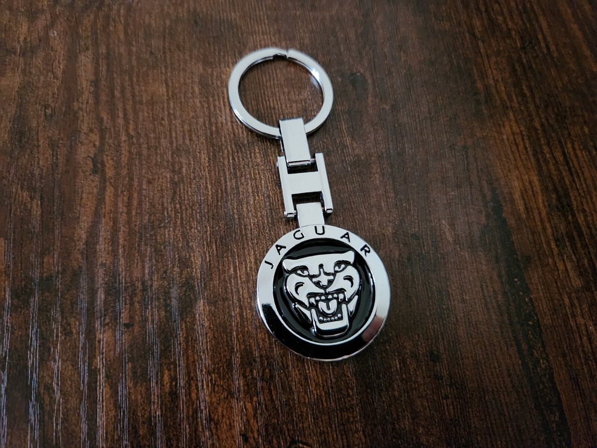 【BLACKPURPLE】24FW★ Charlang Keyring Jaguar XKR F-PACE SVR Vanden Plas Xj8 Chrome and Black