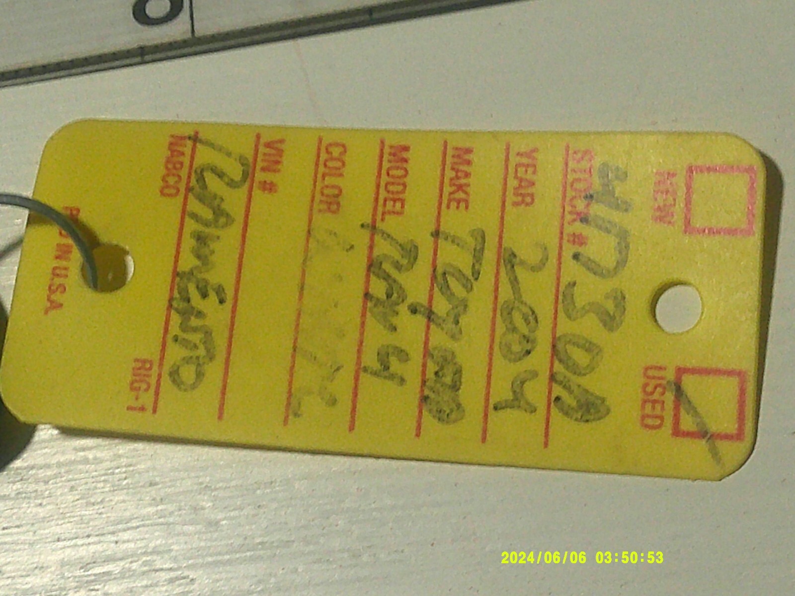 2004 Toyota RAV4 Ignition Key on Yellow Dealer Tag eBay