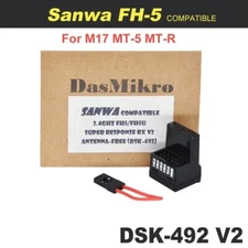 DasMikro DSK-492 V2 Receiver SSL Telemetry 4CH Sanwa FH5 Compatible Antenna Free