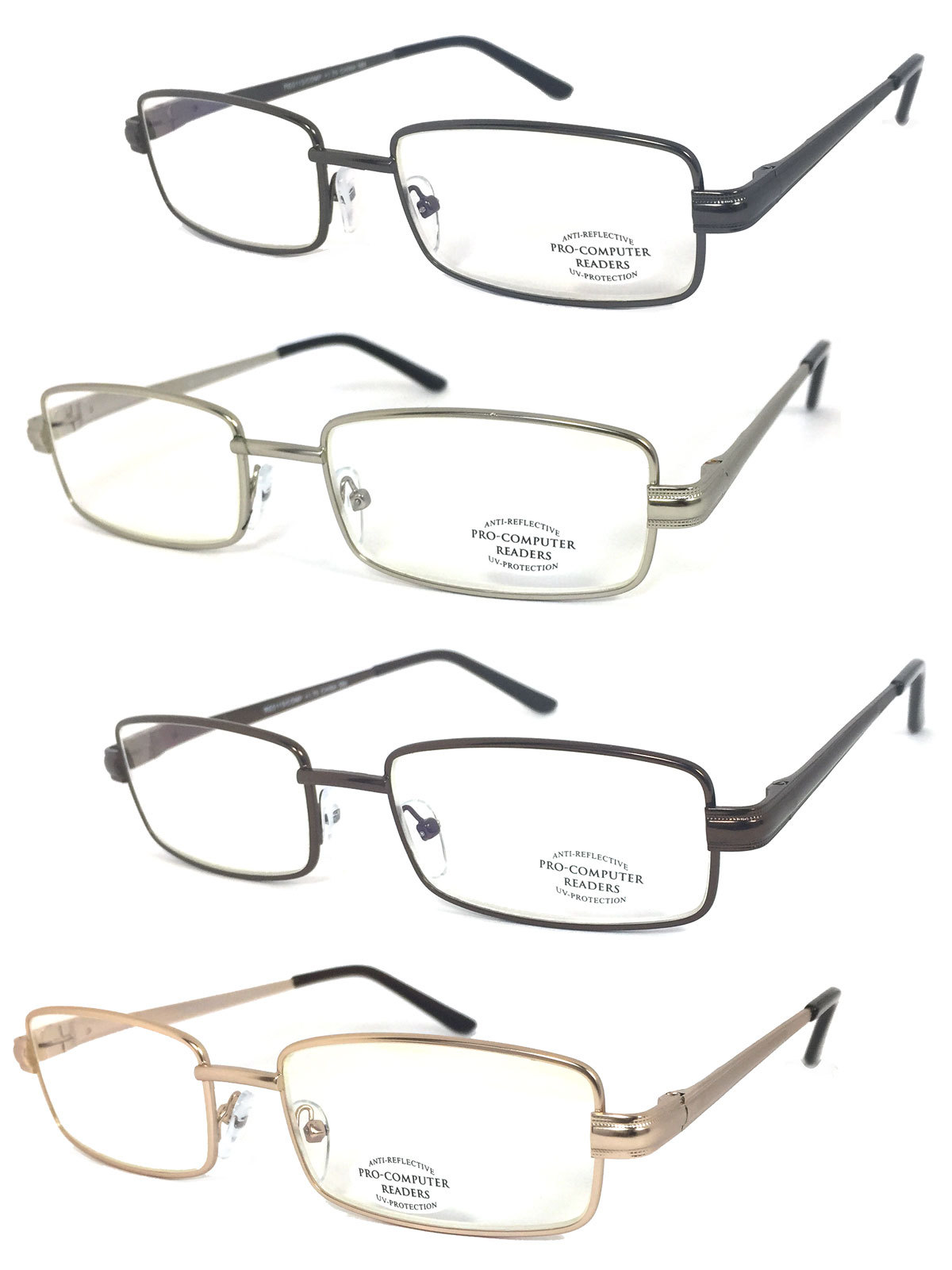 Pro Computer Anti Reflective Clear Lens UV Protection Reading Glasses
