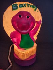 Vtg 1992 Barney the Dinosaur - Bedside Night Light Lamp - Lyons Group w/ Box C7