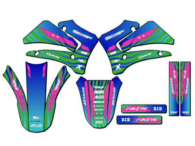 2000-2007 TTR 125 TIGRE Green Senge Graphics Kit Compatible with Yamaha