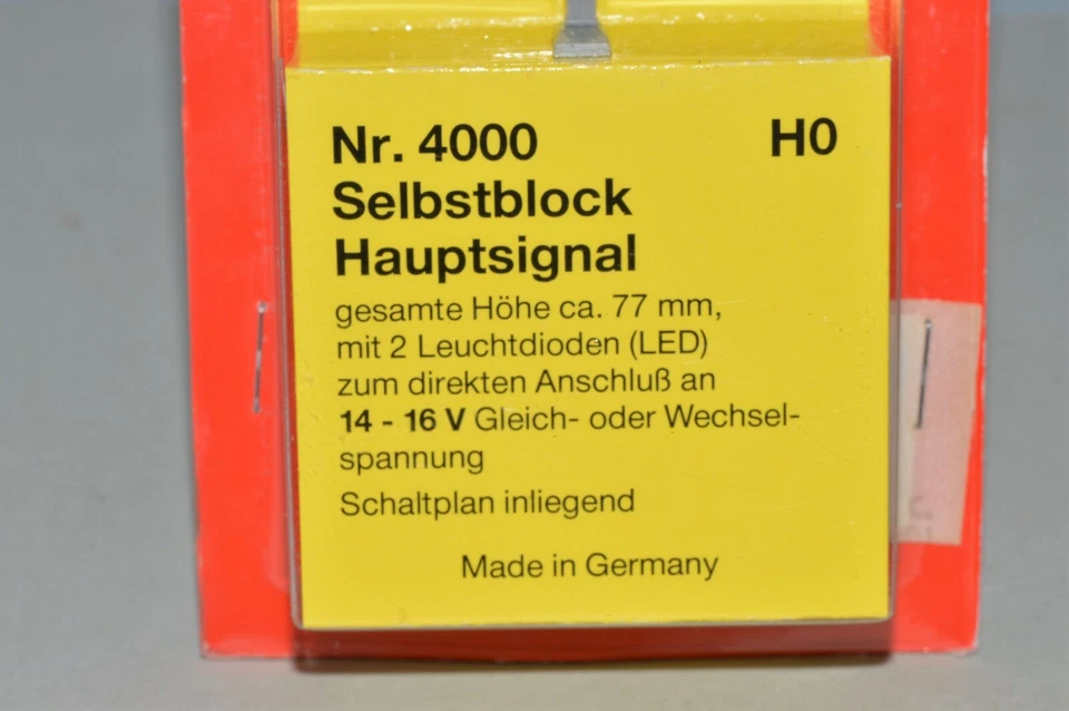 HO Scale Schneider 4000 Auto Block Main Signal - 2 LEDs, 77mm, 14-16 V - Image 3 of 4